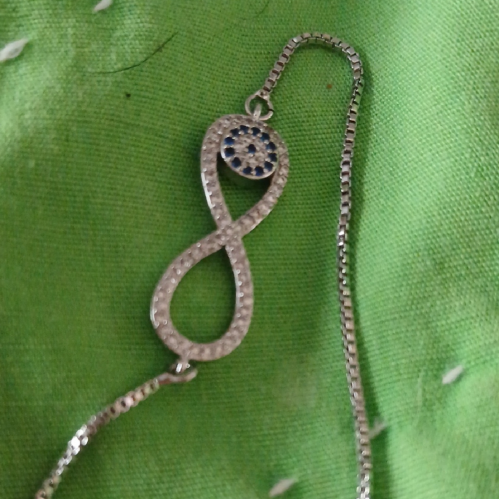 silver adjustable Infinity bracelet - Picture 2 of 4